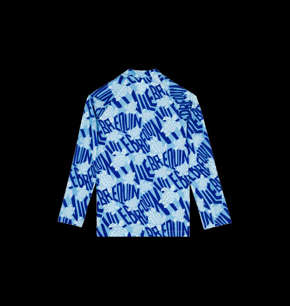 Vilebrequin T-shirt Anti-UV Zippé à Manches Longues Garçon Ronde Des Tortues Logo