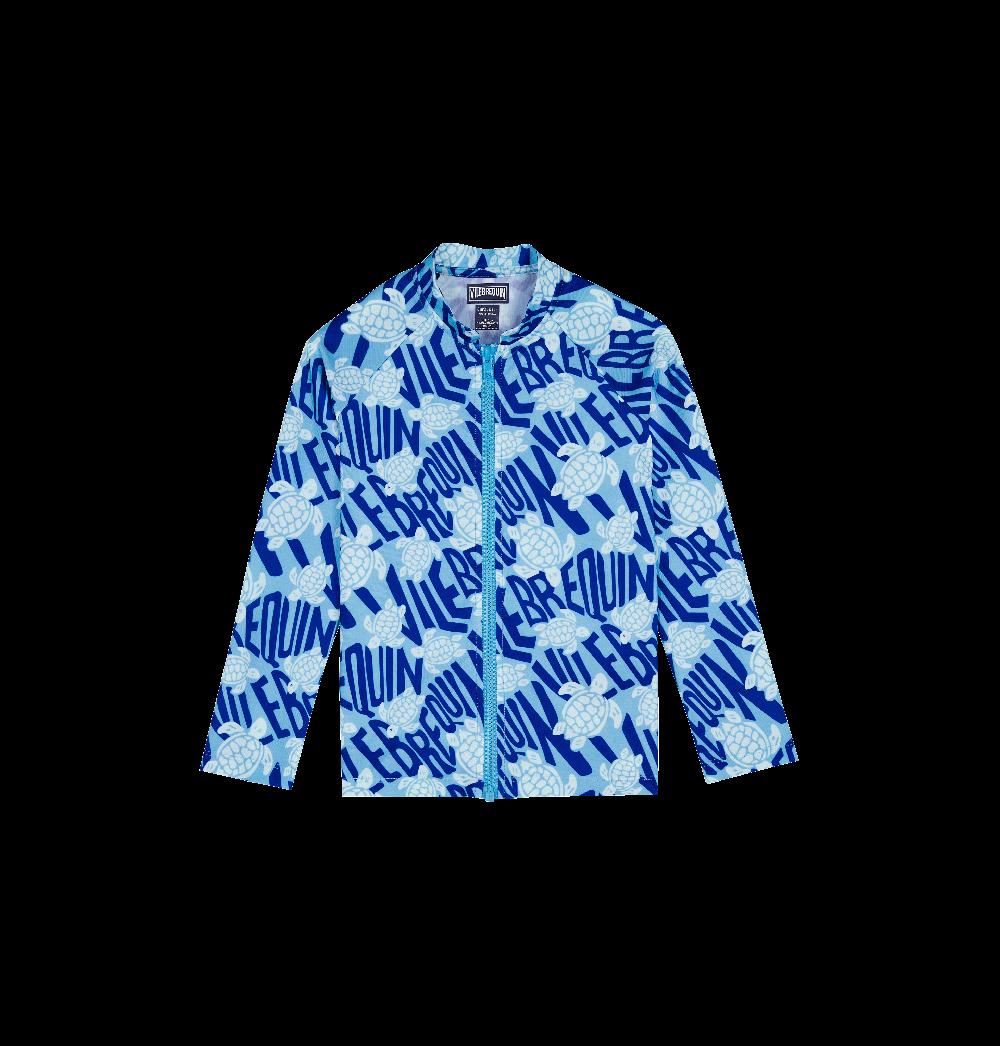 vilebrequin T-shirt anti-UV zippé à manches longues garçon Ronde des Tortues Logo