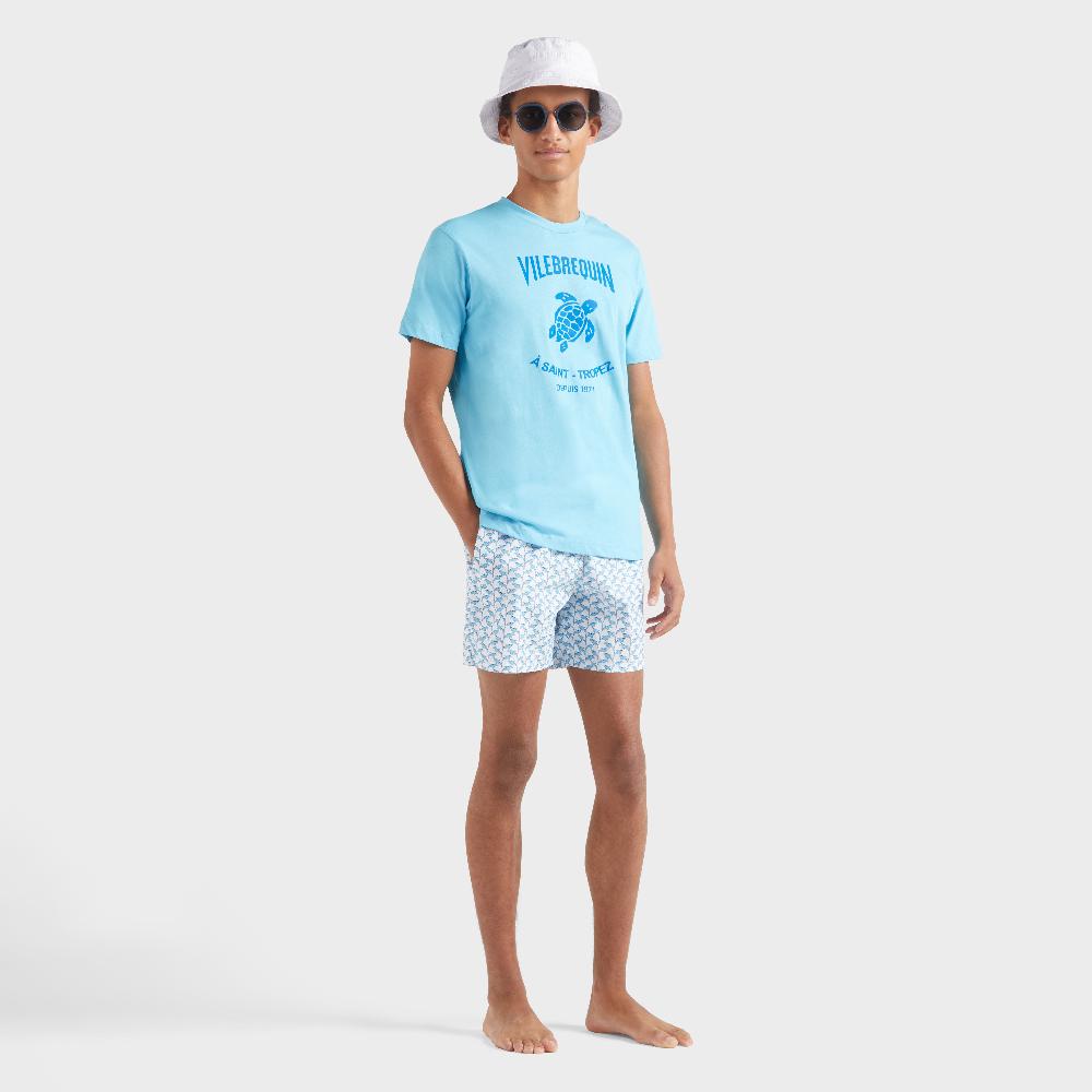 Vilebrequin T-shirt Contrasté En Coton Homme Logo En Gomme