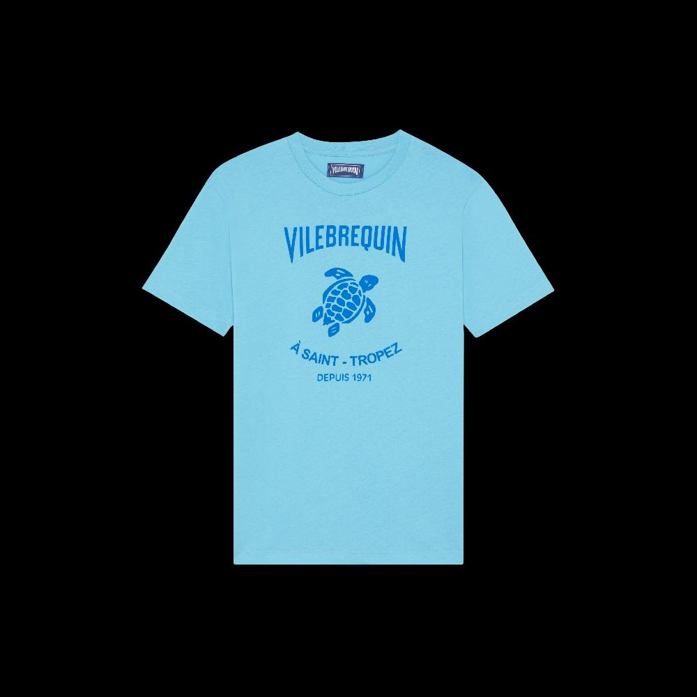 Vilebrequin T-shirt Contrasté En Coton Homme Logo En Gomme