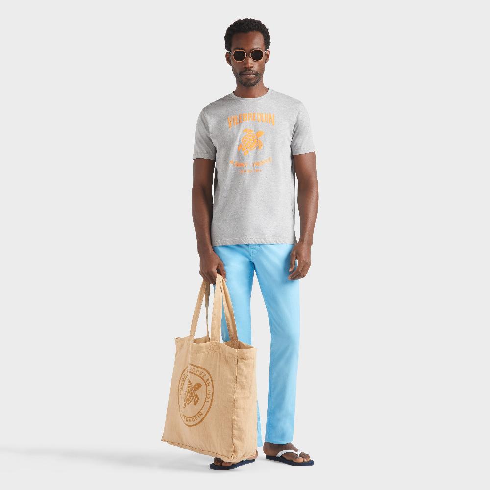 Vilebrequin T-shirt Contrasté En Coton Homme Logo En Gomme