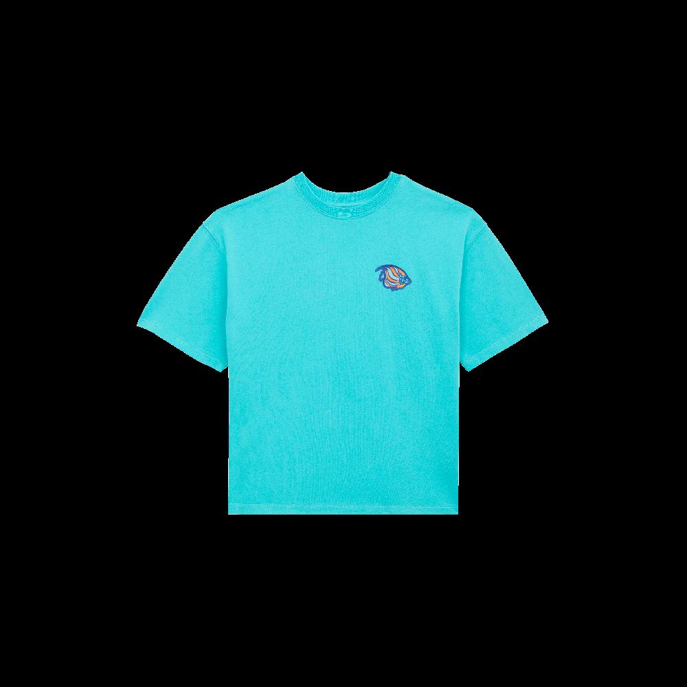 Vilebrequin T-shirt En Coton Garçon Fish Logo En Gomme Au Dos