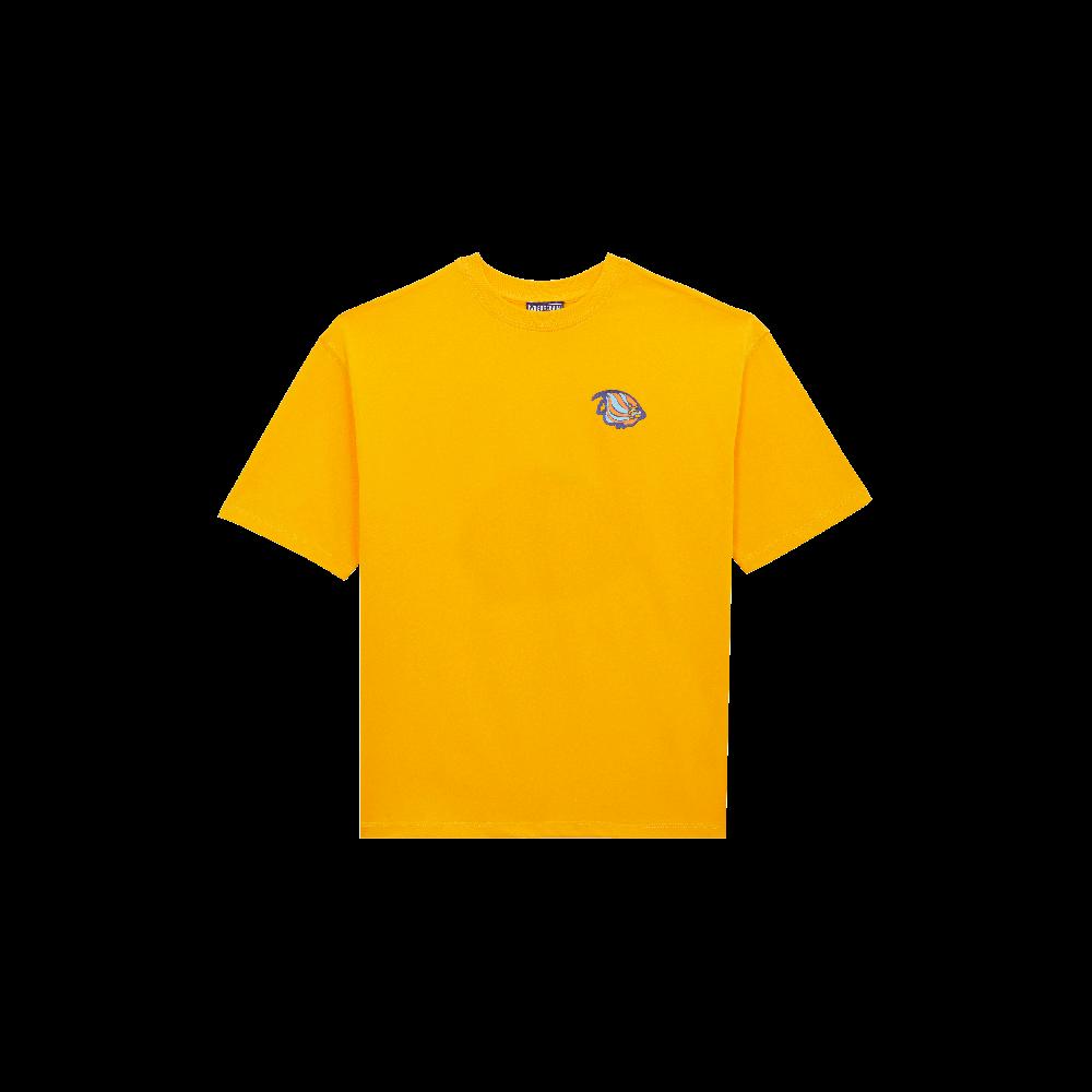 vilebrequin T-shirt en coton garçon fish logo en gomme au dos