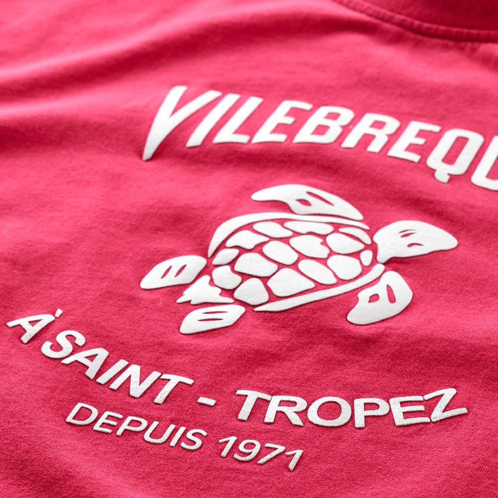 Vilebrequin T-shirt En Coton Organique Enfant Logo En Gomme