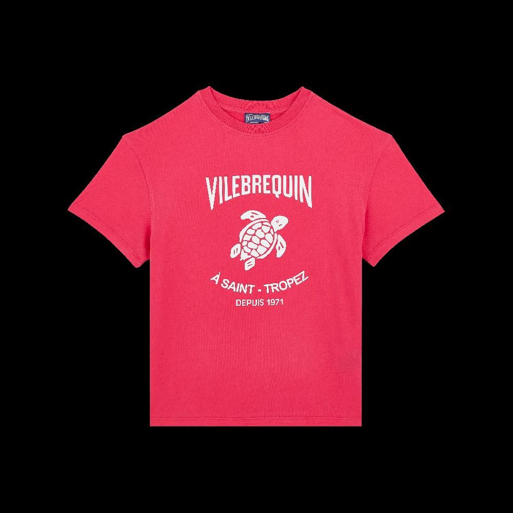 vilebrequin T-shirt en coton organique enfant logo en gomme