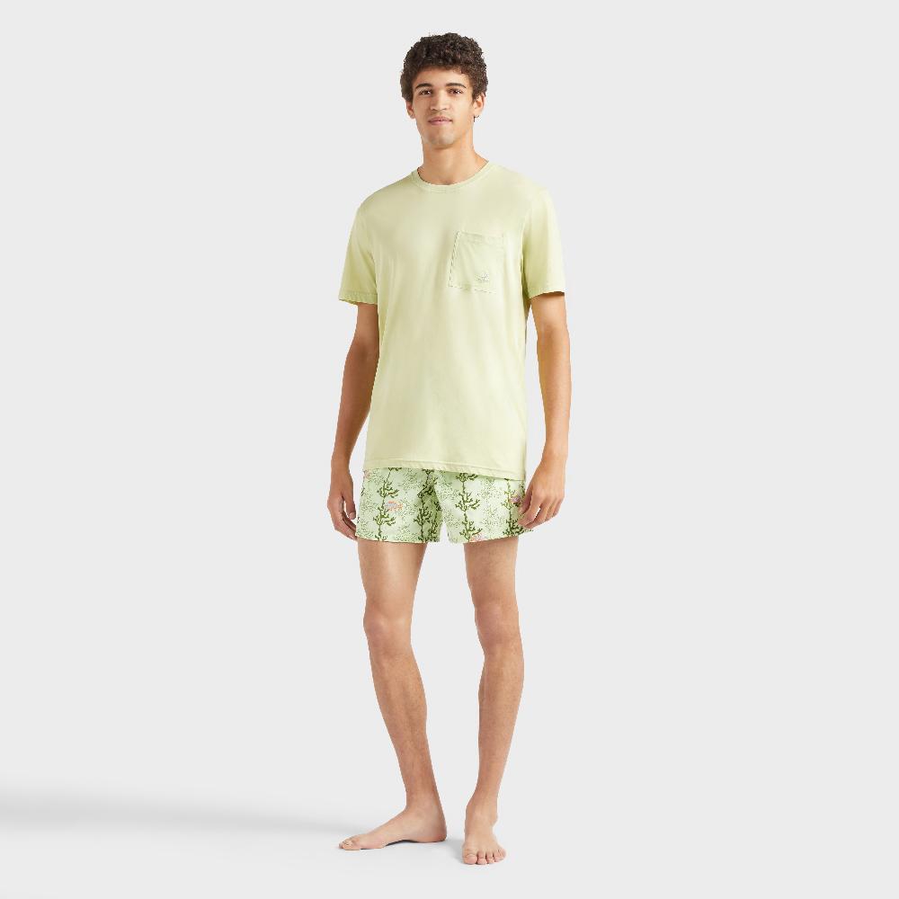 vilebrequin T-shirt en coton organique et couleur naturelle homme