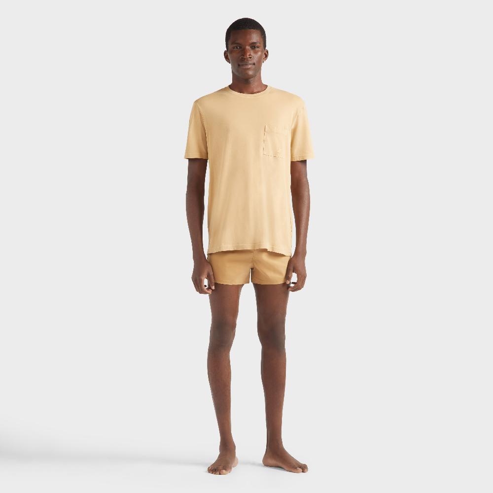 vilebrequin T-shirt en coton organique et couleur naturelle homme