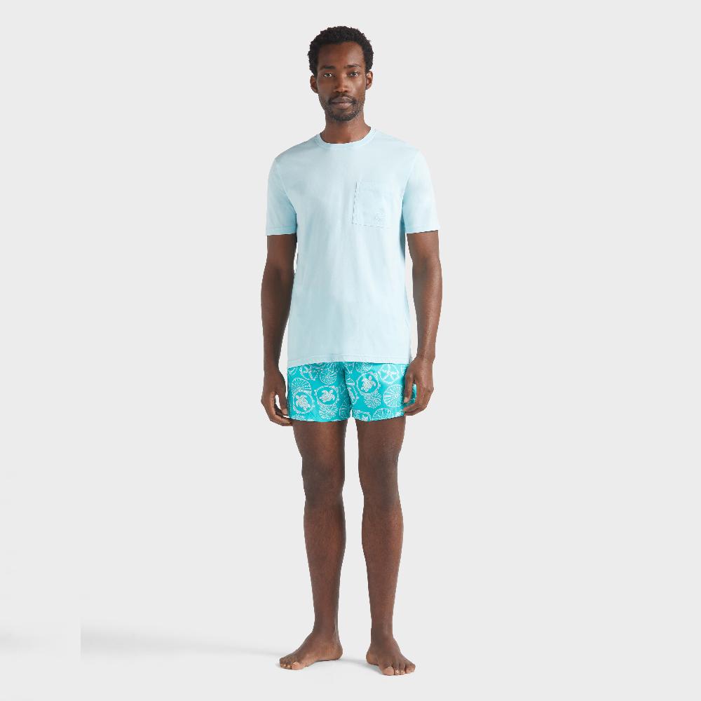 vilebrequin T-shirt en coton organique et couleur naturelle homme