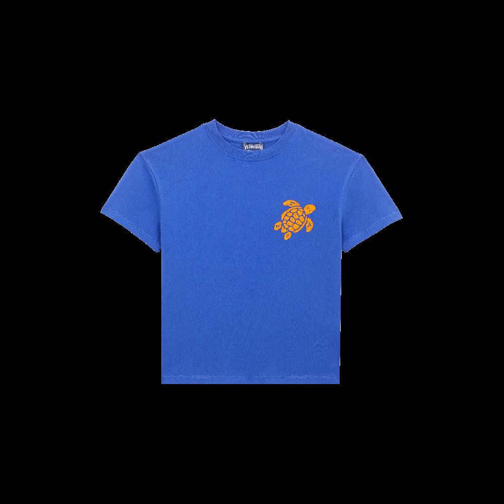 Vilebrequin T-shirt En Coton Organique Garçon Tortue Brodée