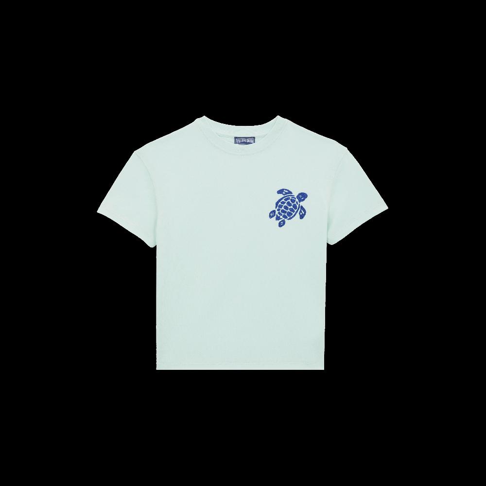 vilebrequin T-shirt en coton organique garçon Tortue brodée