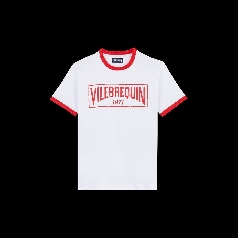 Vilebrequin T-shirt En Jersey De Coton Léger Logo Bicolore Homme