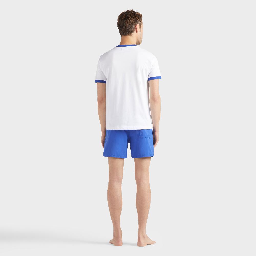 Vilebrequin T-shirt En Jersey De Coton Léger Logo Bicolore Homme