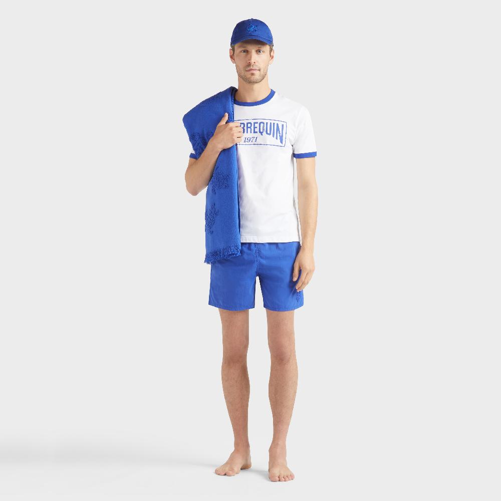 Vilebrequin T-shirt En Jersey De Coton Léger Logo Bicolore Homme