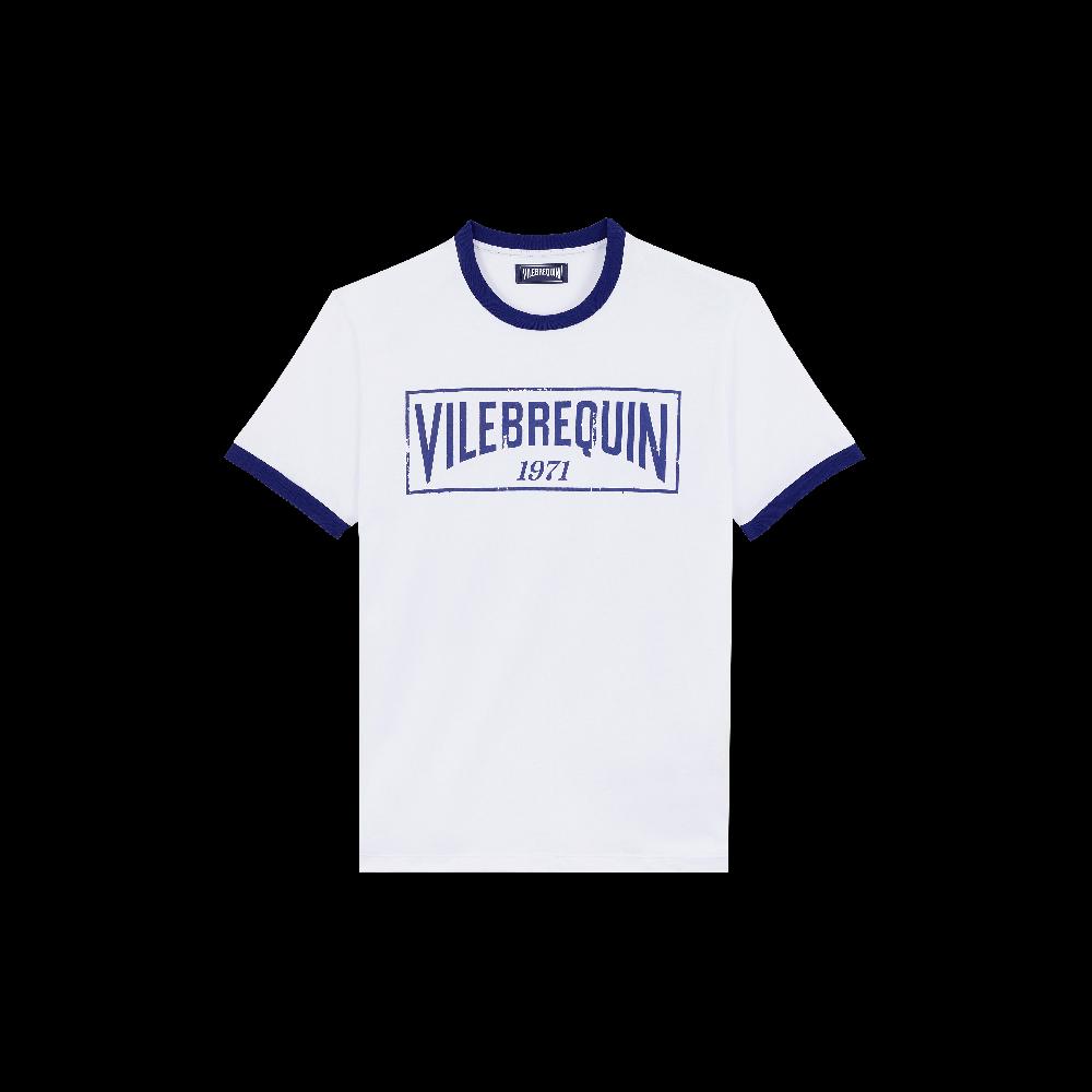 Vilebrequin T-shirt En Jersey De Coton Léger Logo Bicolore Homme
