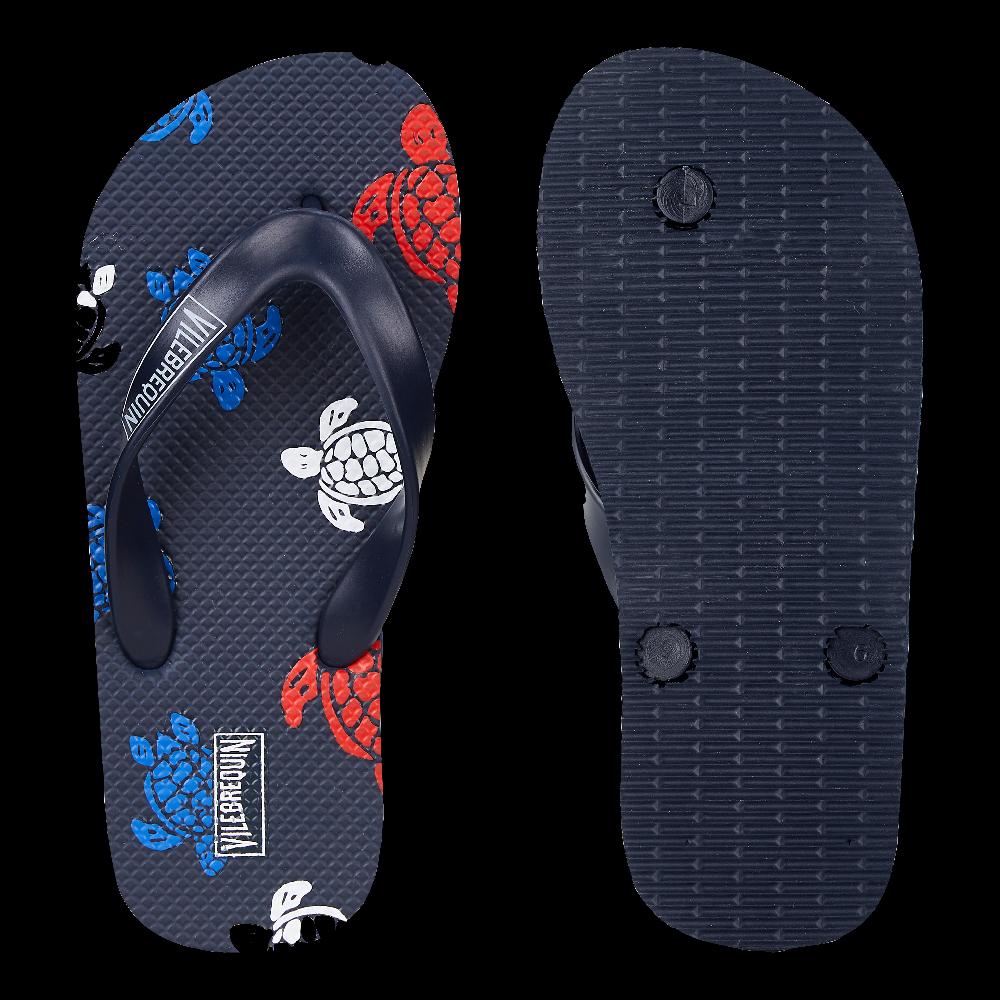 Vilebrequin Tongs De Plage Enfant Tortues Multicolores