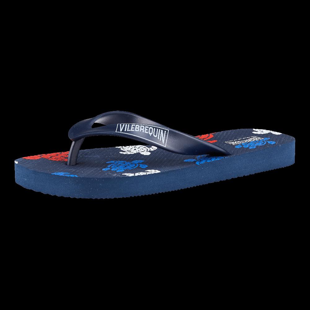 Vilebrequin Tongs De Plage Enfant Tortues Multicolores