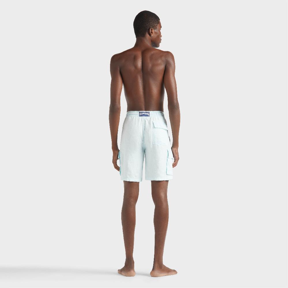 Vilebrequin Bermuda Cargo En Lin Homme Natural Dye