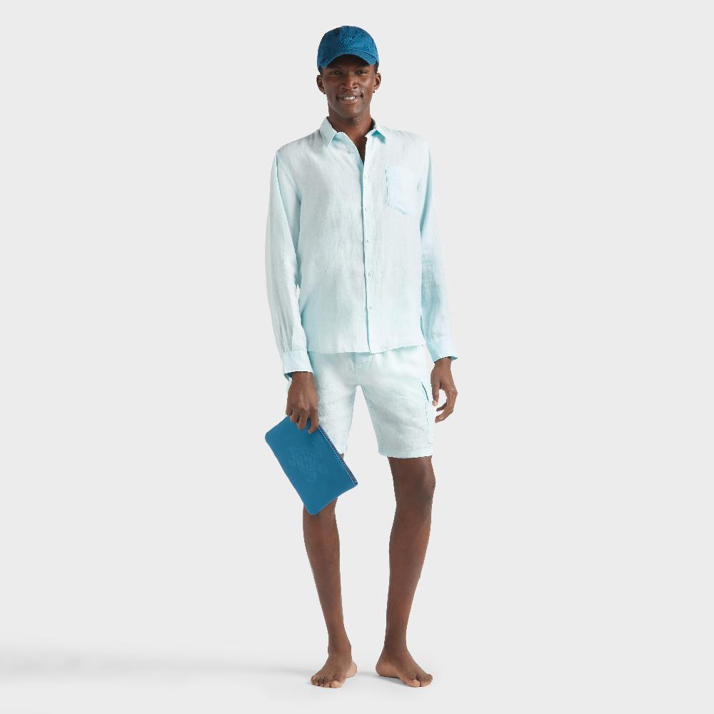 Vilebrequin Bermuda Cargo En Lin Homme Natural Dye