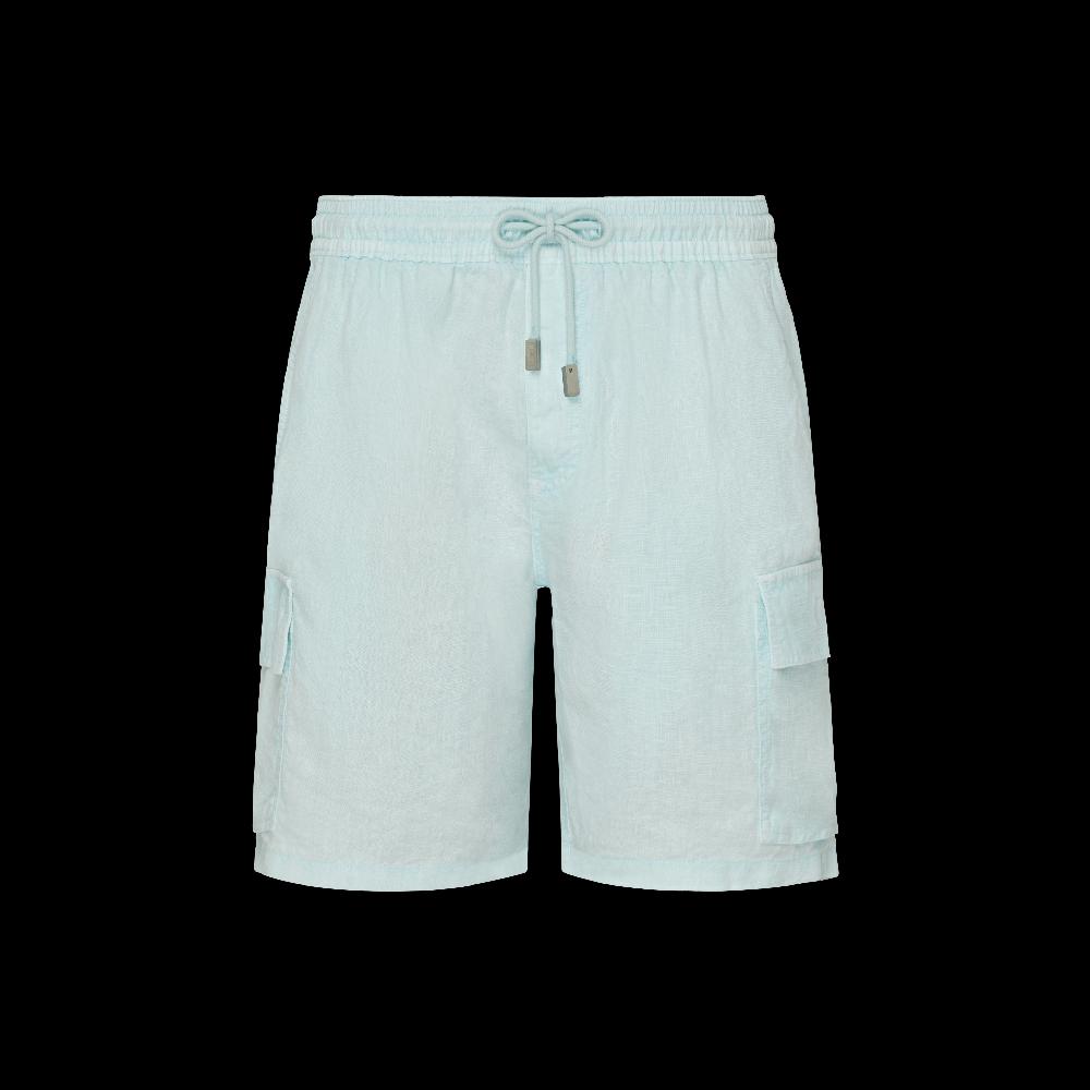 Vilebrequin Bermuda Cargo En Lin Homme Natural Dye