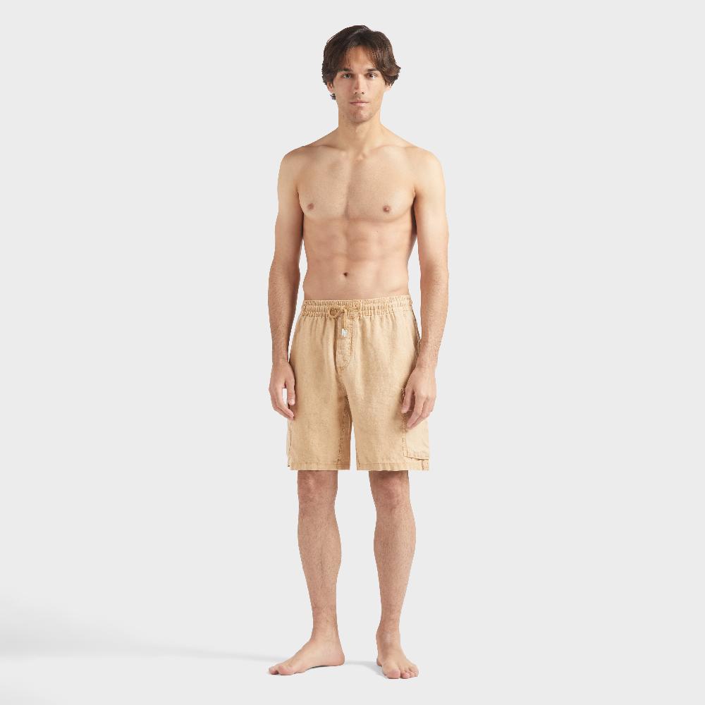 vilebrequin Bermuda cargo en lin homme Natural Dye