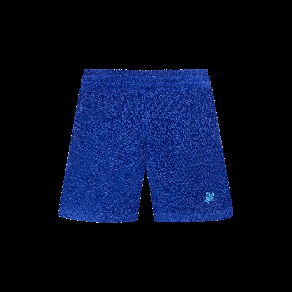 vilebrequin Bermuda en éponge garçon tortue brodée