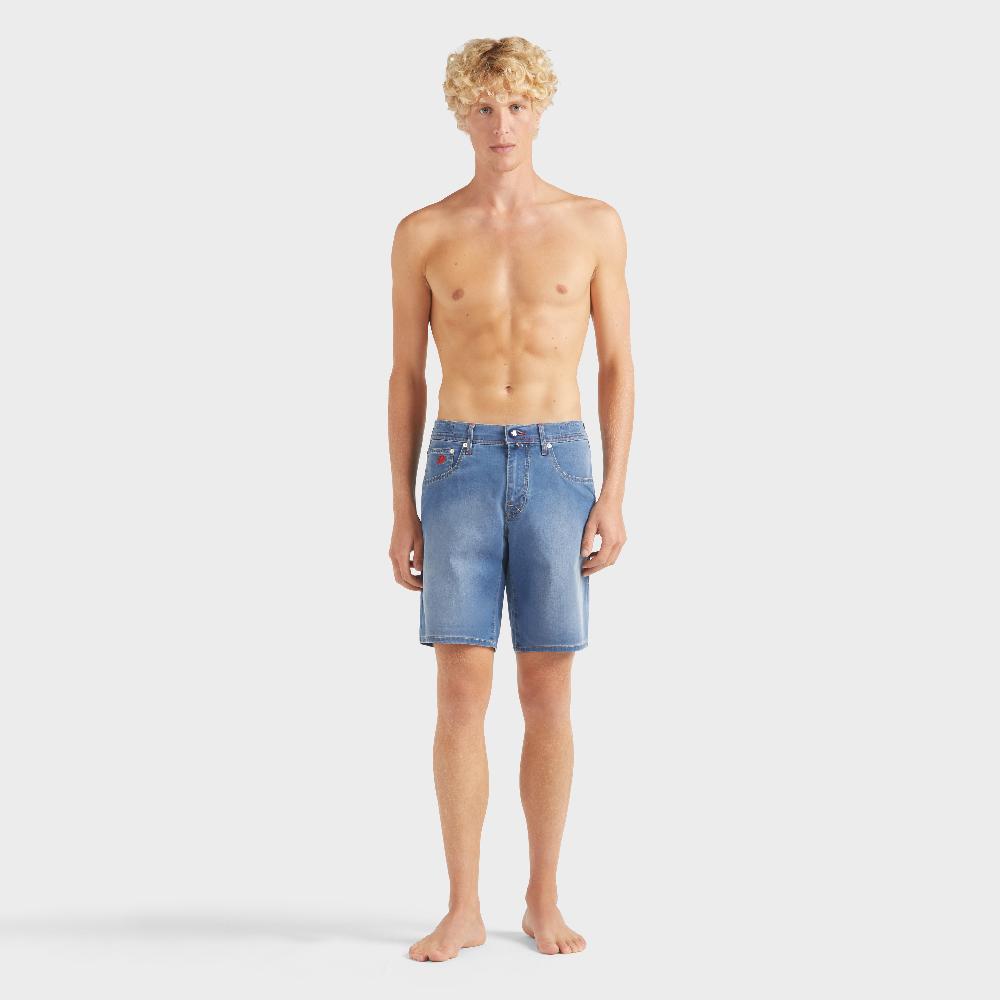 vilebrequin Bermuda en jean homme Crab Balloonss