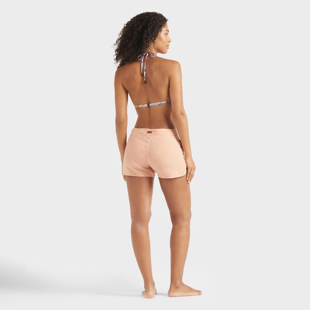 Vilebrequin Bermuda En Lin Uni Femme