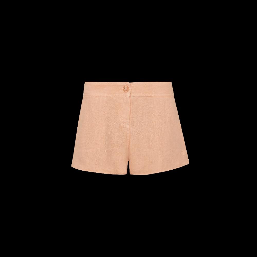 Vilebrequin Bermuda En Lin Uni Femme