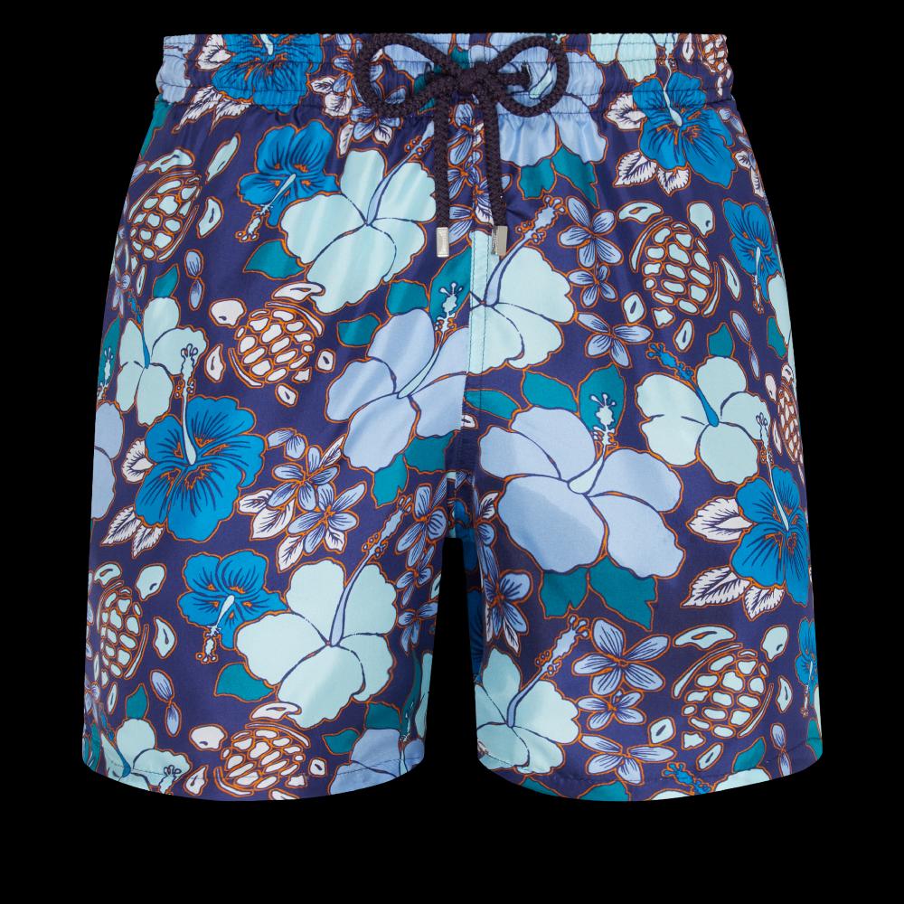 Vilebrequin Bermuda En Soie Homme Tropical Turtles