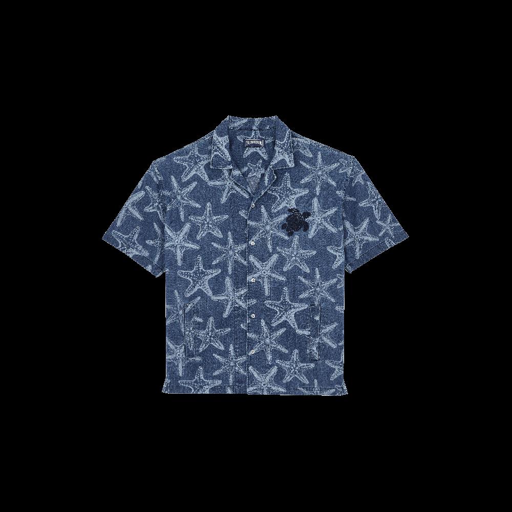 Vilebrequin Chemise Bowling En Jean Homme Starfish