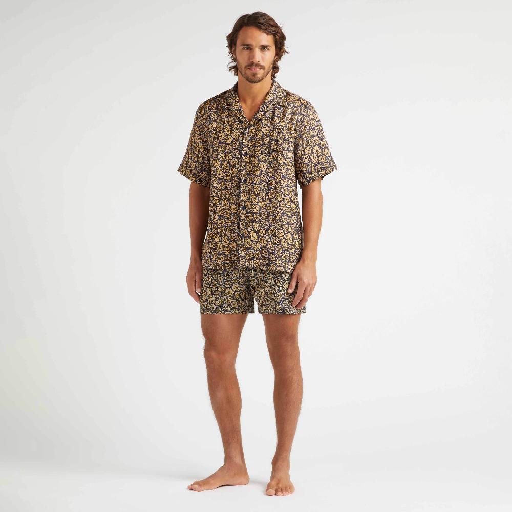 vilebrequin Chemise bowling en lin homme Carapaces