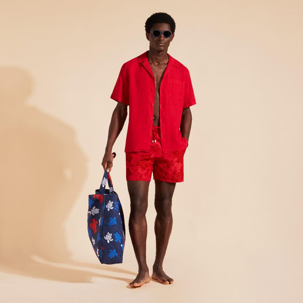 Vilebrequin Chemise Bowling En Lin Unie