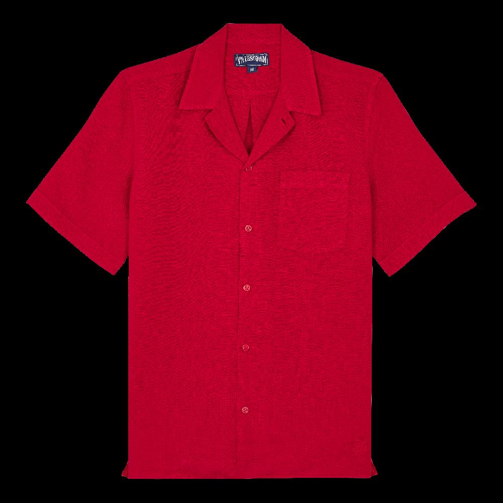 Vilebrequin Chemise Bowling En Lin Unie