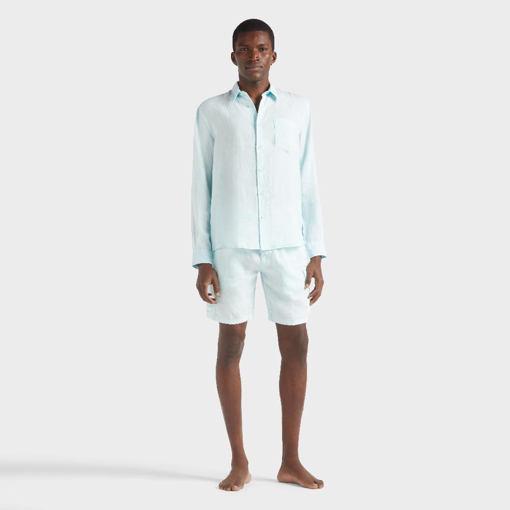 vilebrequin Chemise en lin homme Natural dye