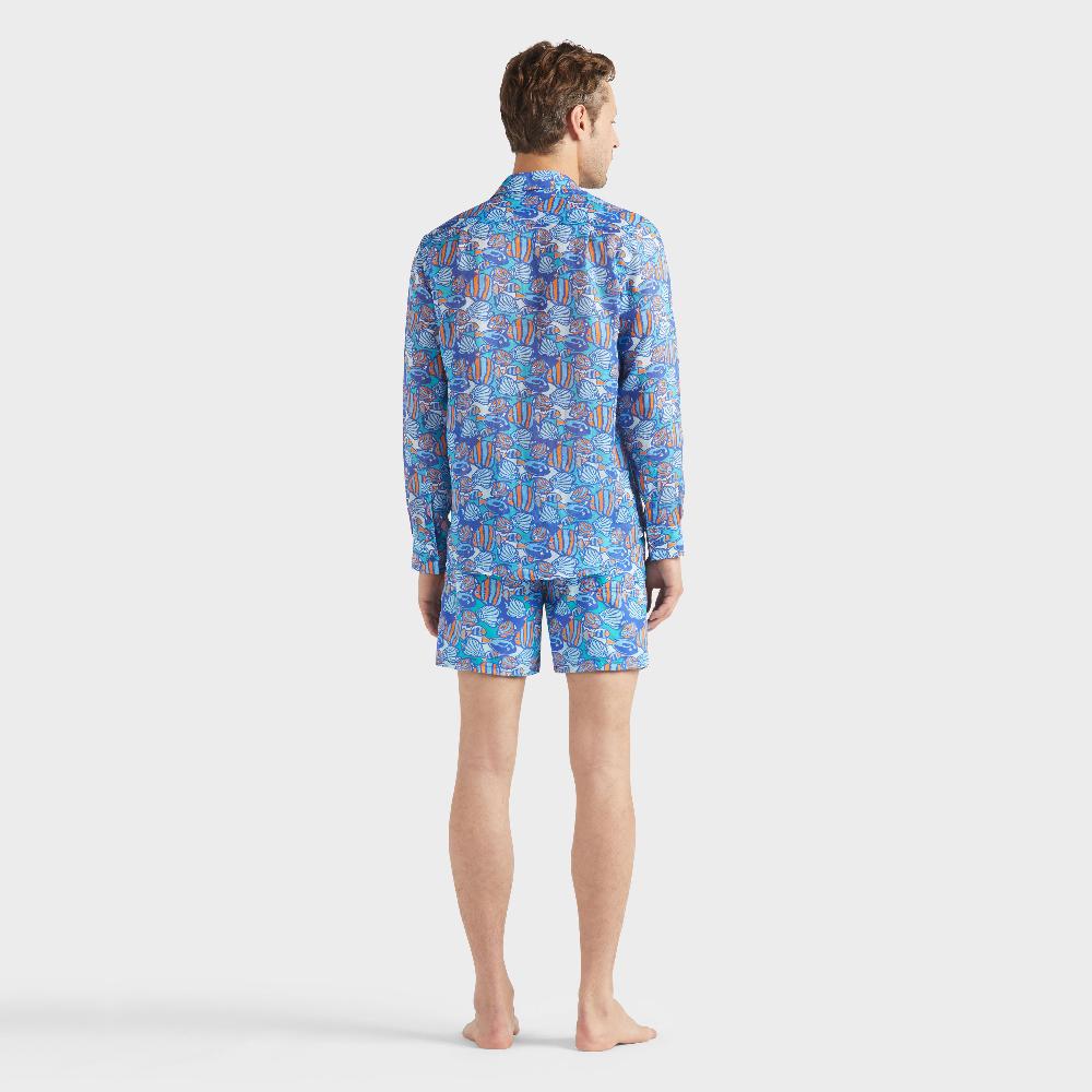 Vilebrequin Chemise En Ramie Homme Fishy Vibes