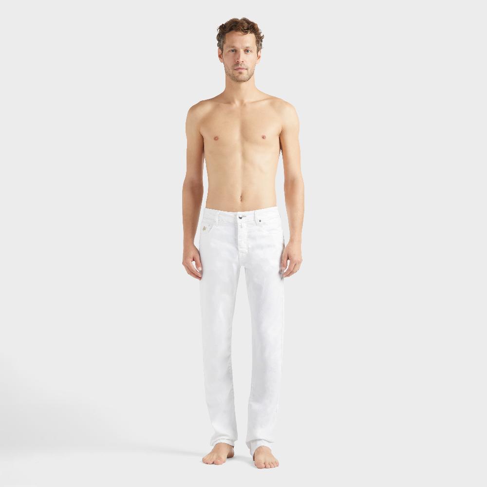 vilebrequin Pantalon en coton et lin homme uni