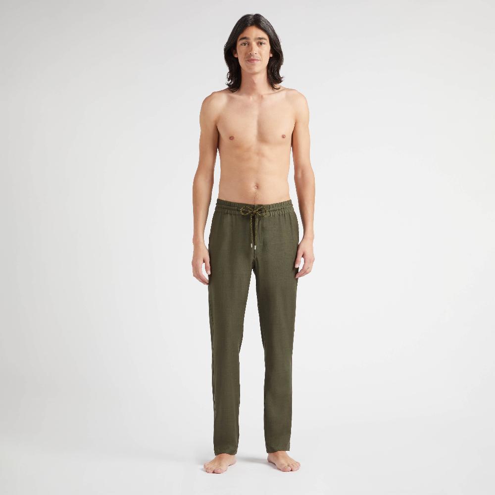 vilebrequin Pantalon en laine homme uni