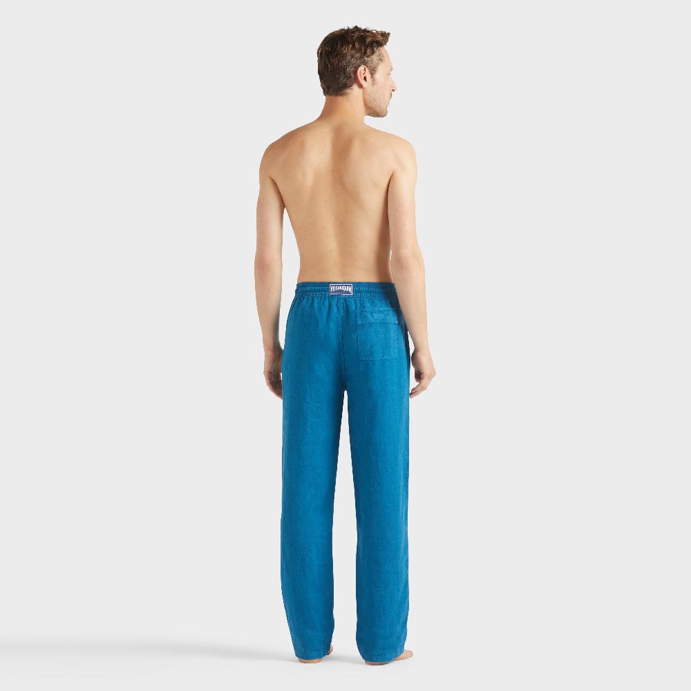 Vilebrequin Pantalon Large En Lin Homme Uni