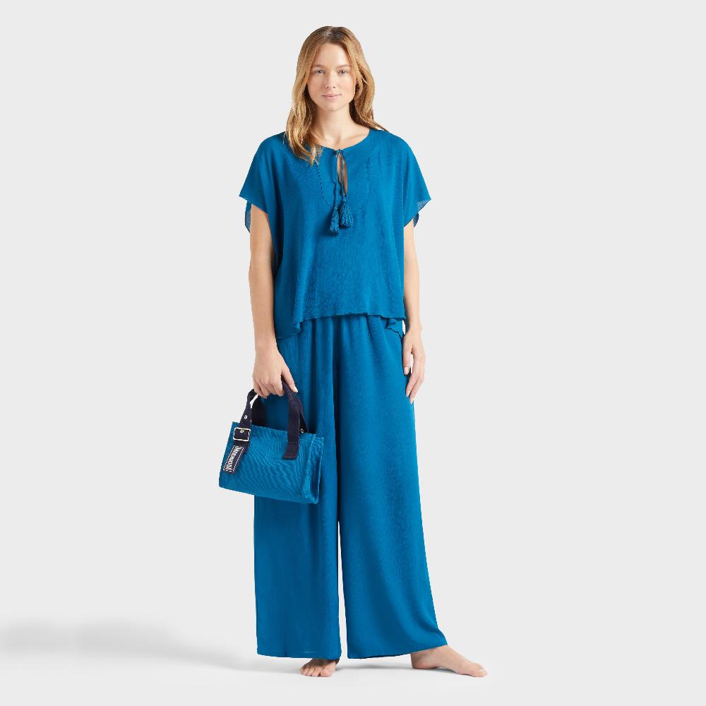 Vilebrequin Pantalon Large En Viscose Femme