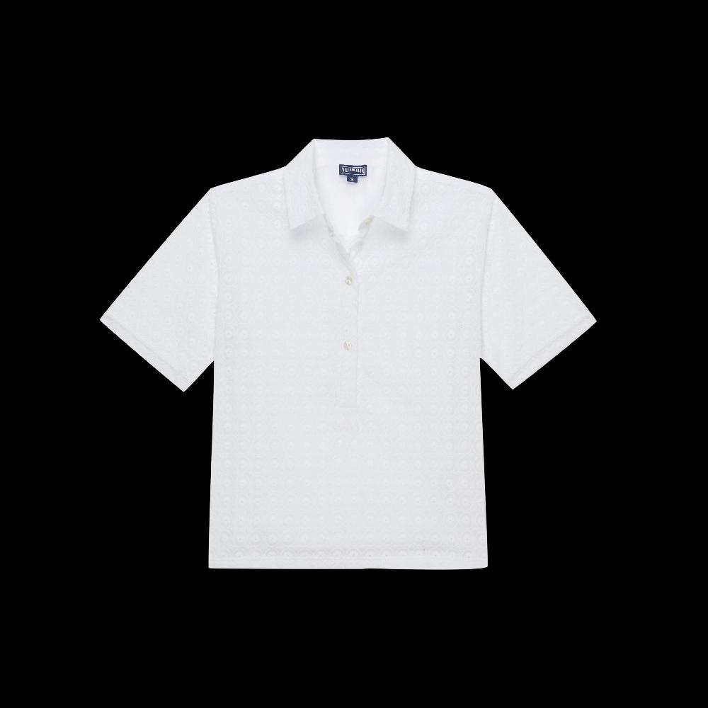 Vilebrequin Polo En Coton Femme Broderie Anglaise