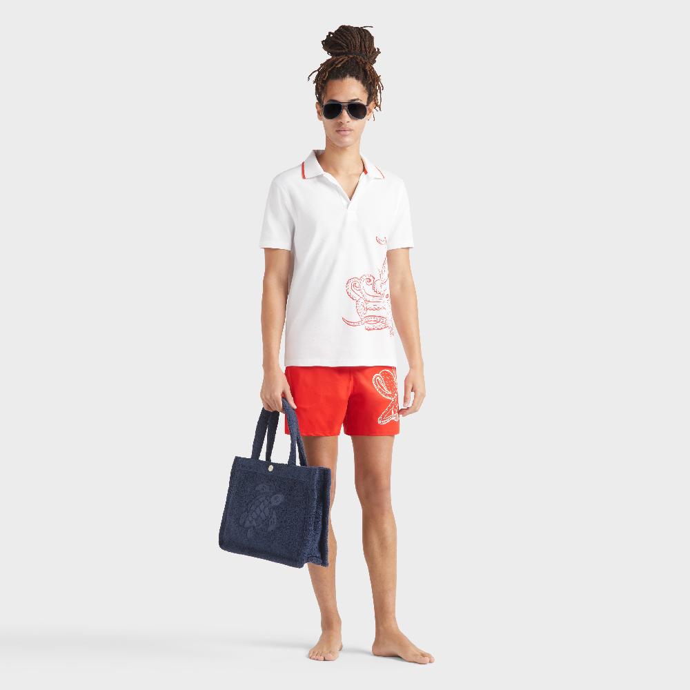 Vilebrequin Polo En Coton Homme Poulpe Imprimé