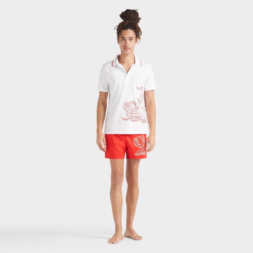 vilebrequin Polo en coton homme Poulpe imprimé
