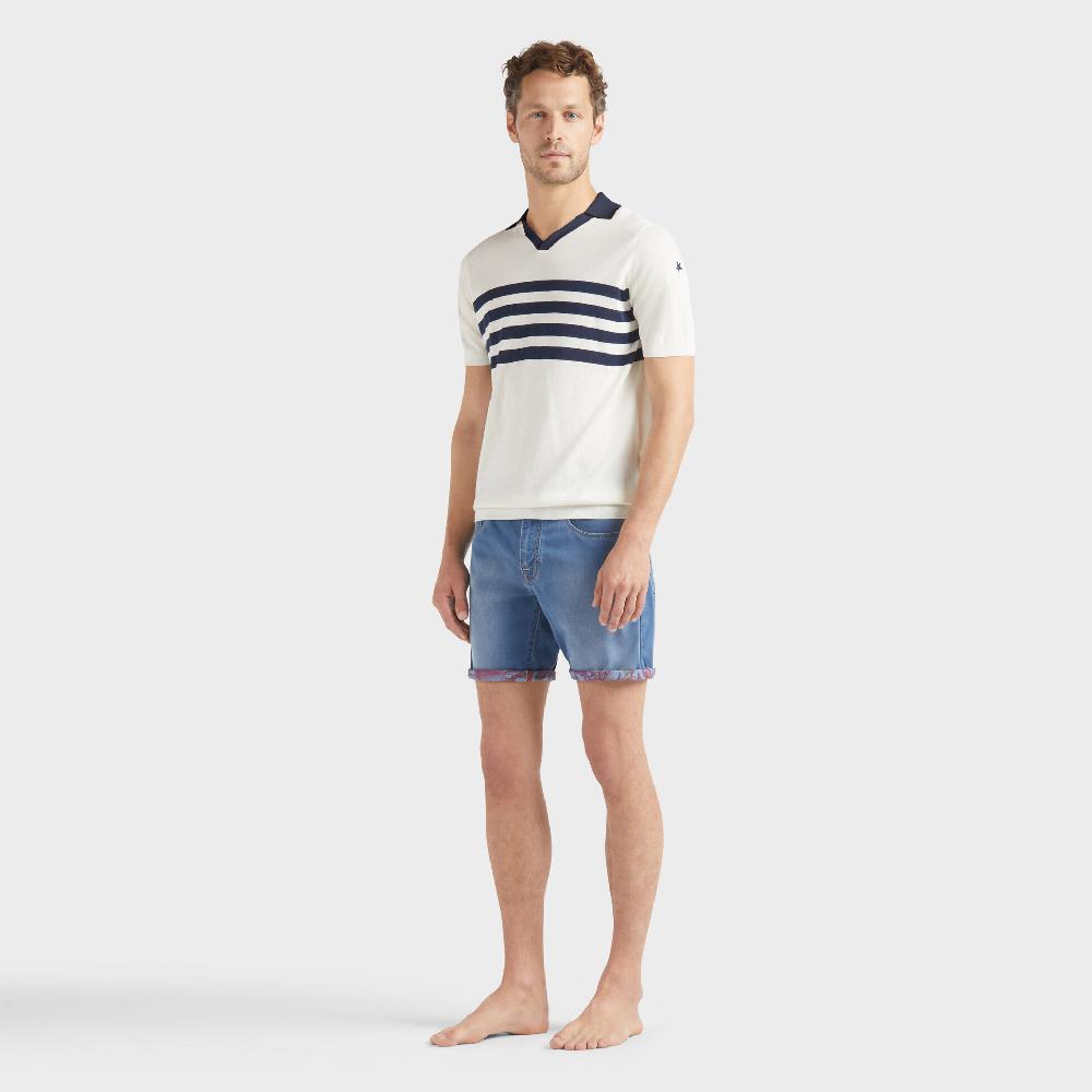 vilebrequin Polo en coton homme rayures bicolores