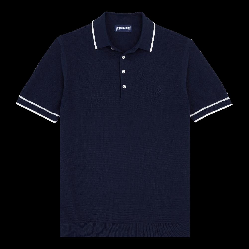 vilebrequin Polo en coton tricoté homme uni