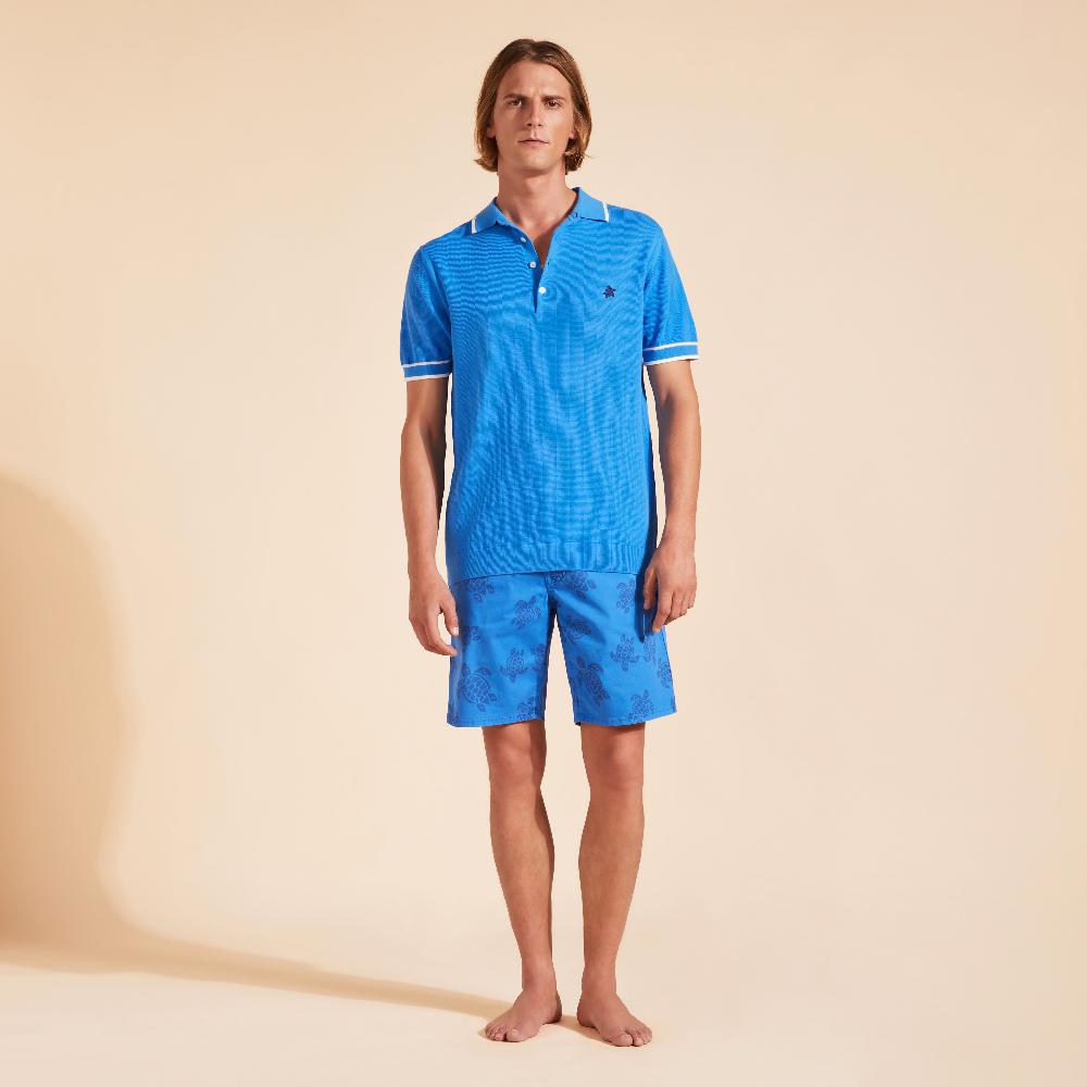 vilebrequin Polo en coton tricoté homme uni