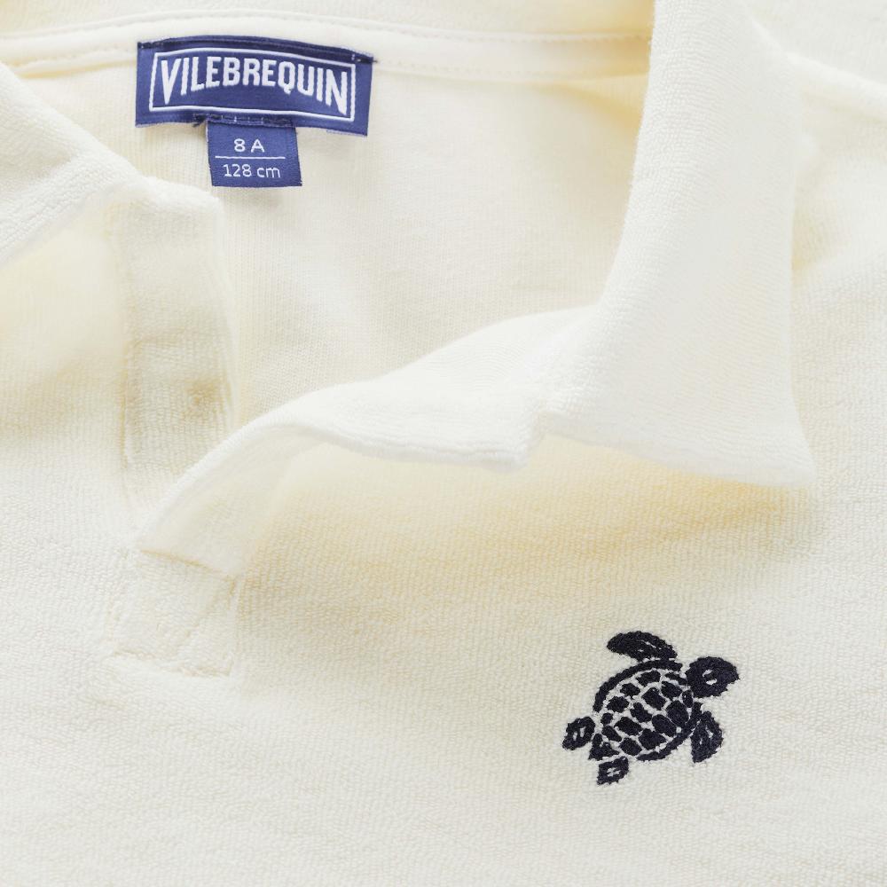 Vilebrequin Polo En éponge Garçon Tortue Brodée