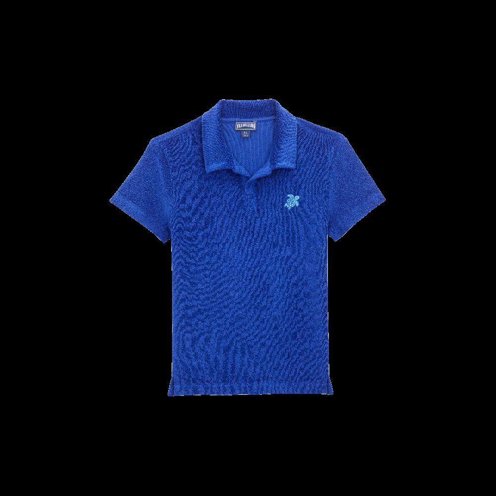 vilebrequin Polo en éponge garçon Tortue Brodée