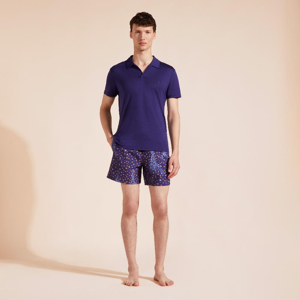 vilebrequin Polo en tencel homme uni