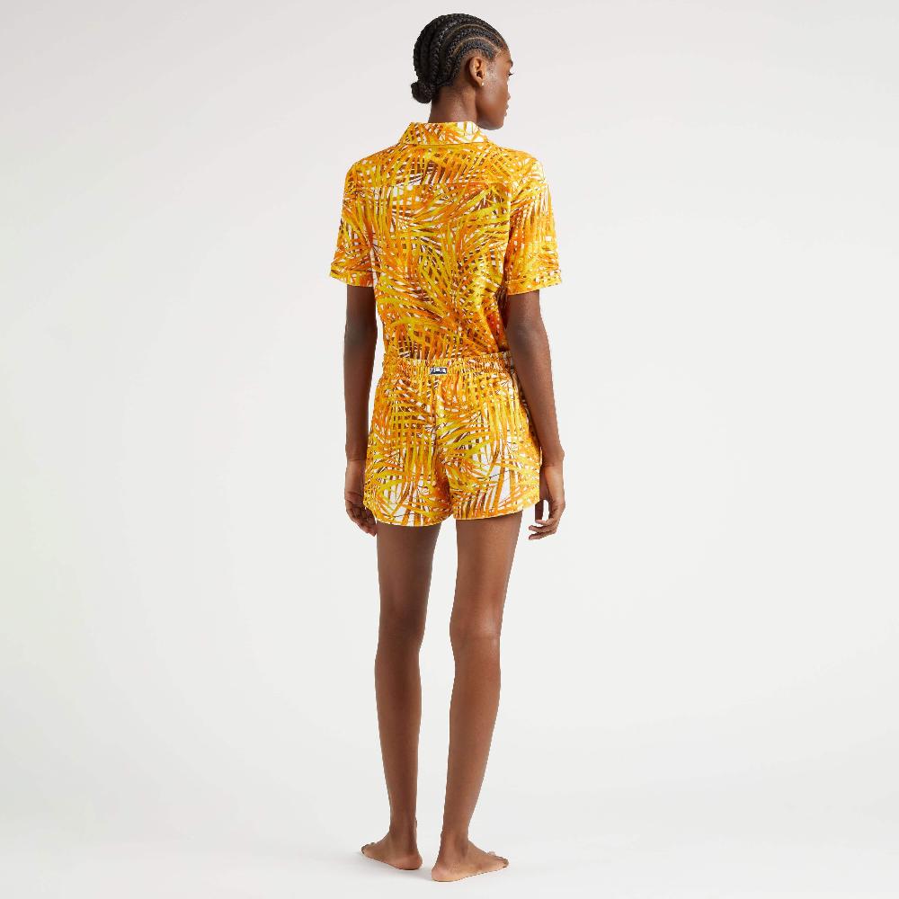 Vilebrequin Polo éponge Femme Palm Leaves