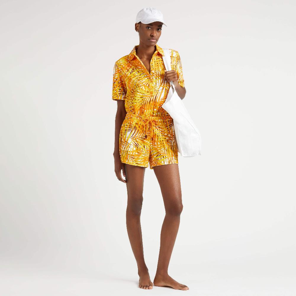 Vilebrequin Polo éponge Femme Palm Leaves